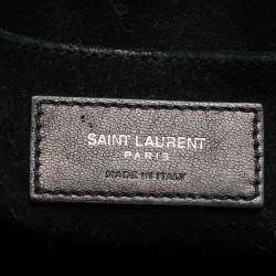 Saint Laurent Black Croc Embossed Leather Nano Classic Sac De Jour Tote