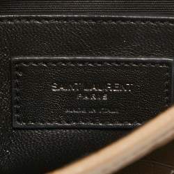 Pre Owned Saint Laurent Beige Matelassé Leather Baby Niki Chain Shoulder Bag