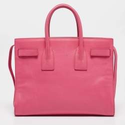 Saint Laurent Pink Leather Small Classic Sac De Jour Tote