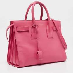 Saint Laurent Pink Leather Small Classic Sac De Jour Tote