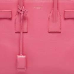 Saint Laurent Pink Leather Small Classic Sac De Jour Tote