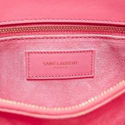 Saint Laurent Pink Leather Small Classic Sac De Jour Tote