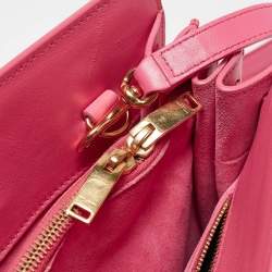 Saint Laurent Pink Leather Small Classic Sac De Jour Tote