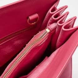 Saint Laurent Pink Leather Small Classic Sac De Jour Tote