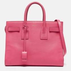 Saint Laurent Pink Leather Small Classic Sac De Jour Tote