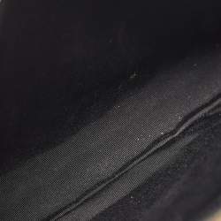 Pre Owned Saint Laurent Black Chevron Leather Cassandre Chain Tote