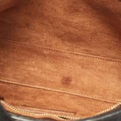 Saint Laurent Black Croc Embossed Leather LE 5 À 7 Hobo