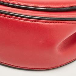 Pre Owned Saint Laurent Red Matelassé Leather Bubble Flap Crossbody Bag