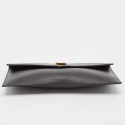 Pre Owned Saint Laurent Black Leather Uptown Pouch