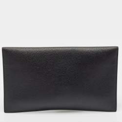 Pre Owned Saint Laurent Black Leather Uptown Pouch