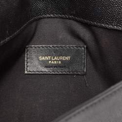 Pre Owned Saint Laurent Black Leather Uptown Pouch