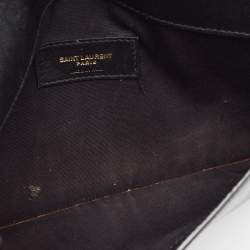 Pre Owned Saint Laurent Black Leather Uptown Pouch