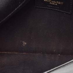 Pre Owned Saint Laurent Black Leather Uptown Pouch