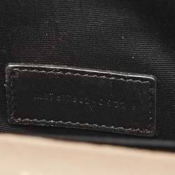 Pre Owned Saint Laurent Beige Matelasse Leather Cassandre Wristlet Pouch