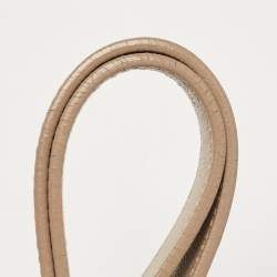 Pre Owned Saint Laurent Beige Chevron Leather Large Monogram Envelope Shoulder Bag