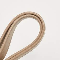 Pre Owned Saint Laurent Beige Chevron Leather Large Monogram Envelope Shoulder Bag