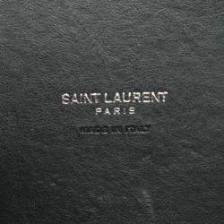 Saint Laurent Dark Green Croc Embossed Leather Small Classic Sac De Jour Tote