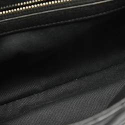 Saint Laurent Black Matelassé Leather Medium College Top Handle Bag