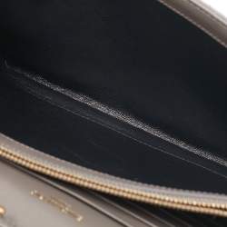 Saint Laurent Grey Matelassé Leather Envelope Chain Clutch