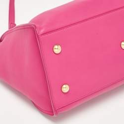 Saint Laurent Magenta Leather Small Ligne Y Cabas Chyc Tote