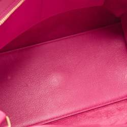 Saint Laurent Magenta Leather Small Ligne Y Cabas Chyc Tote