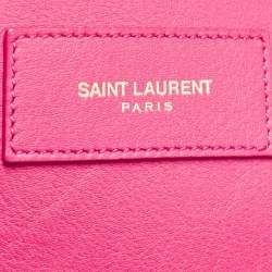 Saint Laurent Magenta Leather Small Ligne Y Cabas Chyc Tote