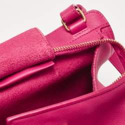 Saint Laurent Magenta Leather Small Ligne Y Cabas Chyc Tote