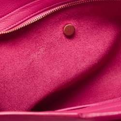 Saint Laurent Magenta Leather Small Ligne Y Cabas Chyc Tote