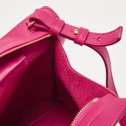 Saint Laurent Magenta Leather Small Ligne Y Cabas Chyc Tote