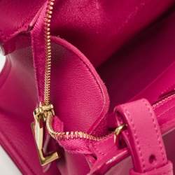 Saint Laurent Magenta Leather Small Ligne Y Cabas Chyc Tote