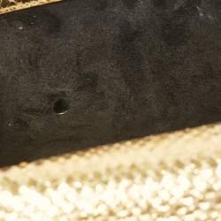 Saint Laurent Gold Snakeskin Embossed Leather Medium Kate Tassel Shoulder Bag