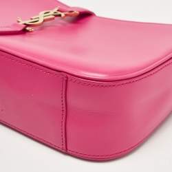Pre Owned Saint Laurent Pink Leather LE 5 À 7 Shoulder Bag