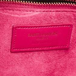 Pre Owned Saint Laurent Pink Leather LE 5 À 7 Shoulder Bag
