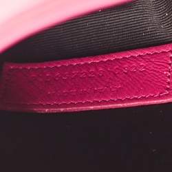 Pre Owned Saint Laurent Pink Leather LE 5 À 7 Shoulder Bag