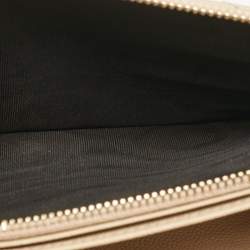 Saint Laurent Beige Matelassé Leather Monogram Flap Wallet