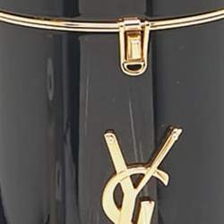 Pre Owned Saint Laurent Black Acrylic Evening Tassels Wristlet Clutch