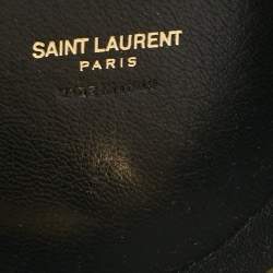 Pre Owned Saint Laurent Black Acrylic Evening Tassels Wristlet Clutch