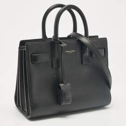 مملوكة مسبقًا Saint Laurent Black Leather Nano Classic Sac De Jour Tote