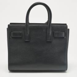 مملوكة مسبقًا Saint Laurent Black Leather Nano Classic Sac De Jour Tote