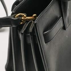 مملوكة مسبقًا Saint Laurent Black Leather Nano Classic Sac De Jour Tote