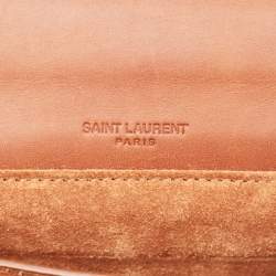 Saint Laurent Brown/Beige Canvas Bellechasse Shoulder Bag