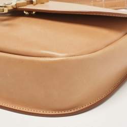 مملوكة مسبقًا Saint Laurent Tan Leather Kaia Crossbody Bag
