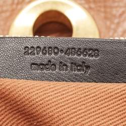 Saint Laurent Brown Canvas and Leather Muse Two Bag