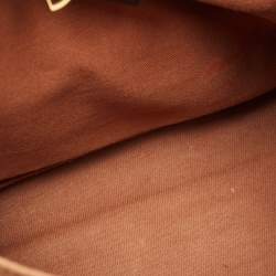 Saint Laurent Brown Canvas and Leather Muse Two Bag