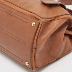Saint Laurent Brown Canvas and Leather Muse Two Bag