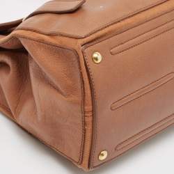 Saint Laurent Brown Canvas and Leather Muse Two Bag