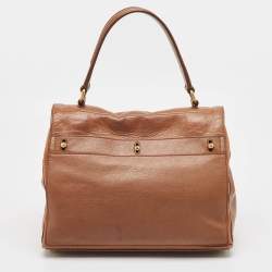 Saint Laurent Brown Canvas and Leather Muse Two Bag