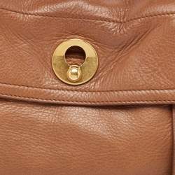 Saint Laurent Brown Canvas and Leather Muse Two Bag
