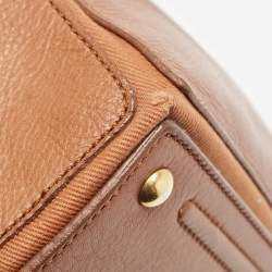 Saint Laurent Brown Canvas and Leather Muse Two Bag