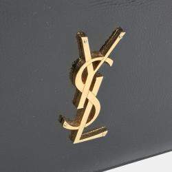 Saint Laurent Patent Monogram Chain Clutch Bag